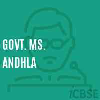 Govt. Ms. andhla Middle School Logo