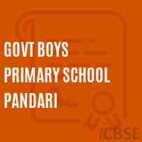 Govt Boys Primary School Pandari Logo