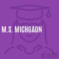 M.S. Michgaon Middle School Logo