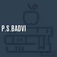 P.S.Badvi Primary School Logo