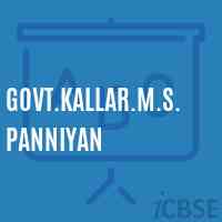 Govt.Kallar.M.S. Panniyan Middle School Logo