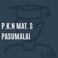 P.K.N Mat. S Pasumalai Secondary School Logo