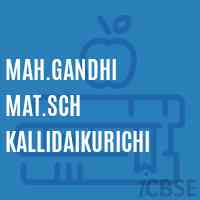 Mah.Gandhi Mat.Sch Kallidaikurichi Middle School Logo