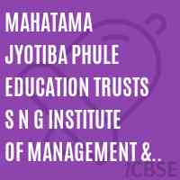 MAHATAMA JYOTIBA PHULE EDUCATION TRUSTs S N G INSTITUTE OF MANAGEMENT & RESEARCH, KHED Logo