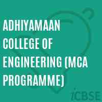 Adhiyamaan College of Engineering (Mca Programme) Logo