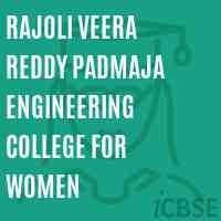 Rajoli Veera Reddy Padmaja Engineering College For Women Logo