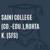 Saini College (Co.-Edu.),Rohtak. (SFS) Logo