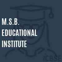 M.S.B. Educational Institute Logo
