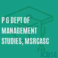 P G Dept of Management Studies, Msrcasc College Logo