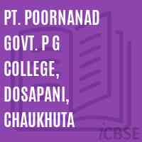 Pt. Poornanad Govt. P G College, Dosapani, Chaukhuta Logo