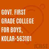 Govt. First Grade College for Boys, Kolar-563101 Logo