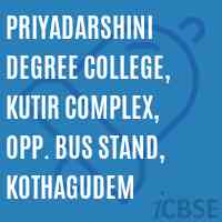 Priyadarshini Degree College, Kutir Complex, Opp. Bus Stand, Kothagudem Logo