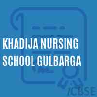 Khadija Nursing School Gulbarga Logo