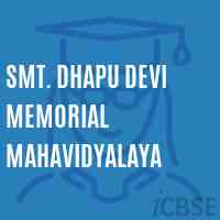 Smt. Dhapu Devi Memorial Mahavidyalaya College Logo