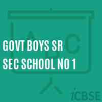 Govt Boys Sr Sec School No 1 Logo