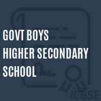 Govt Boys Higher Secondary School Logo