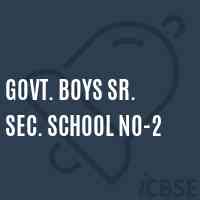 GOVT. Boys SR. SEC. SCHOOL NO-2 Logo