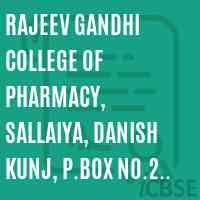 Rajeev Gandhi College Of Pharmacy, Sallaiya, Danish Kunj, P.Box No.2 Kolar Road, Bhopal-462024 Logo