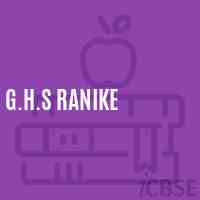 G.H.S Ranike Secondary School Logo
