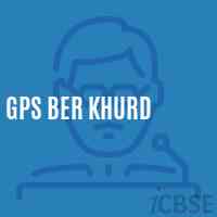 Gps Ber Khurd Primary School Logo