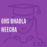 Ghs Bhadla Neecha Secondary School Logo