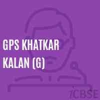 Gps Khatkar Kalan (G) Primary School Logo