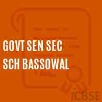 Govt Sen Sec Sch Bassowal High School Logo