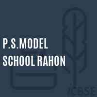 P.S.Model School Rahon Logo