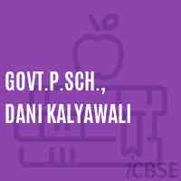 Govt.P.Sch., Dani Kalyawali Primary School Logo
