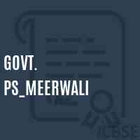 Govt. Ps_Meerwali Primary School Logo