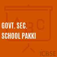 Govt. Sec. School Pakki Logo