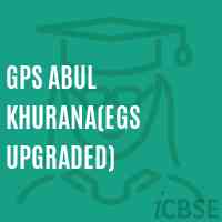 Gps Abul Khurana(Egs Upgraded) Primary School Logo