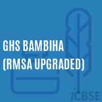 Ghs Bambiha (Rmsa Upgraded) Secondary School Logo