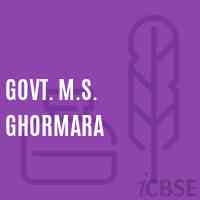 Govt. M.S. Ghormara Middle School Logo