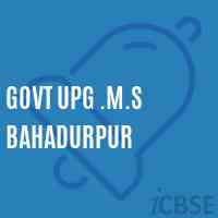 Govt Upg .M.S Bahadurpur Middle School Logo