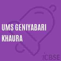 Ums Geniyabari Khaura Middle School Logo