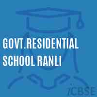 Govt.Residential School Ranli Logo