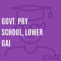 Govt. Pry. School, Lower Gai Logo