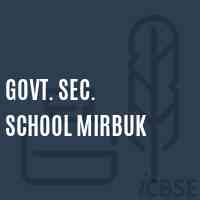 Govt. Sec. School Mirbuk Logo