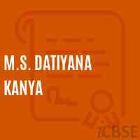 M.S. Datiyana Kanya Middle School Logo