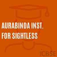 Aurabinda Inst. For Sightless Secondary School Logo