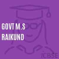 Govt M.S Raikund Middle School Logo
