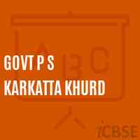 Govt P S Karkatta Khurd Primary School Logo