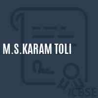 M.S.Karam Toli Middle School Logo