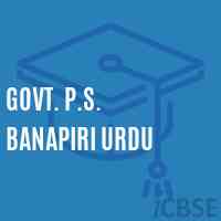 Govt. P.S. Banapiri Urdu Primary School Logo