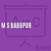 M S Babupur Middle School Logo