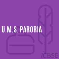 U.M.S. Paroria Middle School Logo
