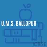 U.M.S. Ballopur Middle School Logo