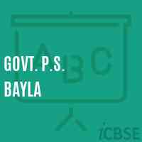 Govt. P.S. Bayla Primary School Logo