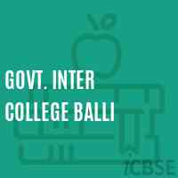 Govt. Inter College Balli High School Logo